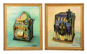 PAIR OF FRAMED PAINTINGS BY J.
