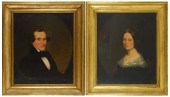 PAIR OF FRAMED PORTRAITS19th C
