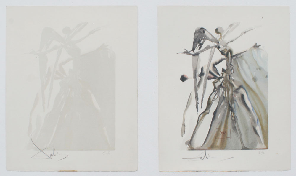 PAIR OF FRAMED SALVADOR DALI ARTIST