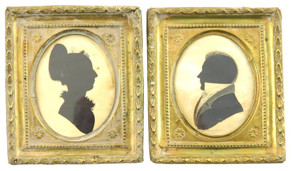 PAIR OF FRAMED SILHOUETTES, BOTH
