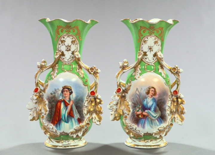 Pair of Franco-Bohemian Two-Handled
