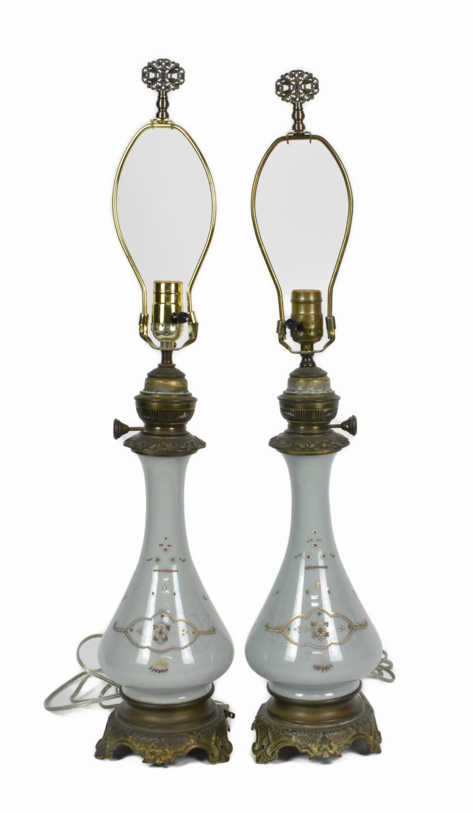 PAIR OF FRENCH 19TH CENTURY GLASS