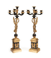PAIR OF FRENCH 6 LIGHT EMPIRE