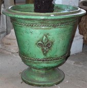 PAIR OF FRENCH ANDUZE GREEN GL