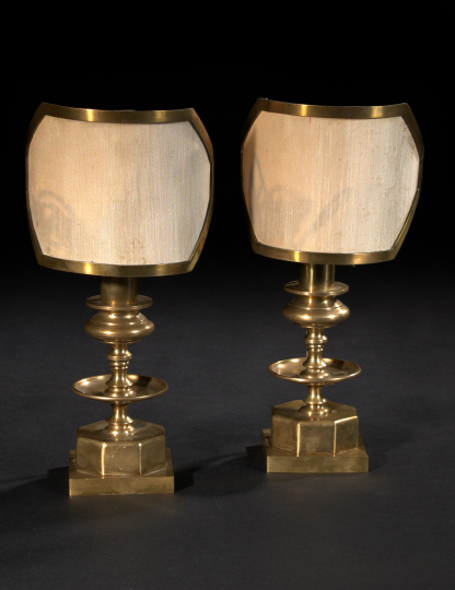 Pair of French Art Moderne Brass