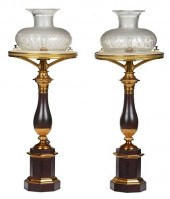 PAIR OF FRENCH AUBERGINE TOLE