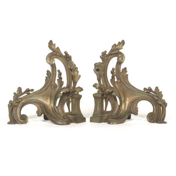 PAIR OF FRENCH BAROQUE STYLE BRONZE