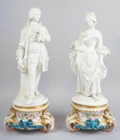 PAIR OF FRENCH BISCUIT FIGURES