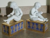 PAIR OF FRENCH BISQUE AND PART