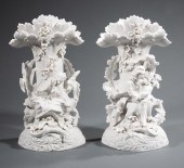 PAIR OF FRENCH BISQUE PORCELAI