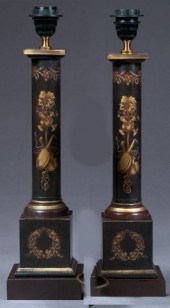 Pair of French Black-and-Gold