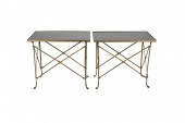 PAIR OF FRENCH BRASS & GRANITE