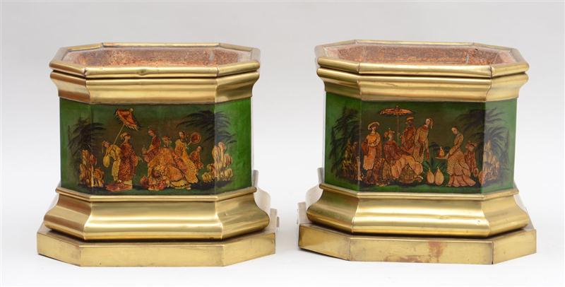 PAIR OF FRENCH BRASS-MOUNTED