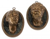 PAIR OF FRENCH BRONZE AND MARB