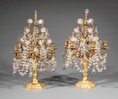 PAIR OF FRENCH BRONZE AND CUT