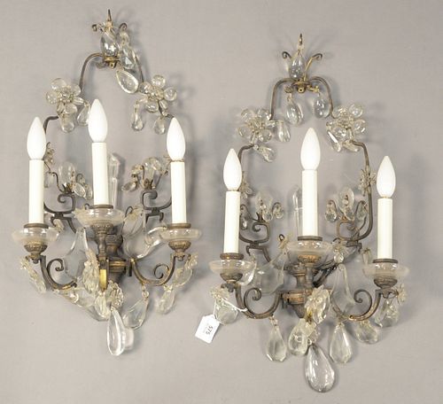 PAIR OF FRENCH BRONZE AND ROCK
