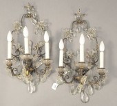 PAIR OF FRENCH BRONZE AND ROCK