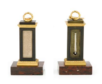 Pair of French bronze and marble