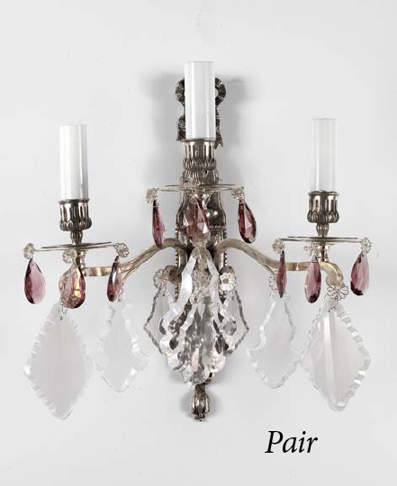 Pair of French Bronze Argente and
