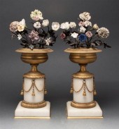 Pair of French bronze dore and