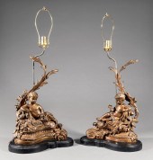 PAIR OF FRENCH BRONZE FIGURAL