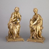 Pair of French Bronze Figures