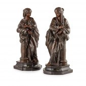 PAIR OF FRENCH BRONZE FIGURES