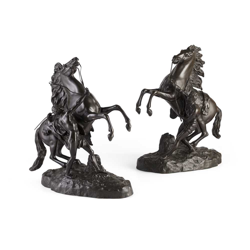 PAIR OF FRENCH BRONZE 'MARLEY'