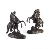 PAIR OF FRENCH BRONZE 'MARLEY'