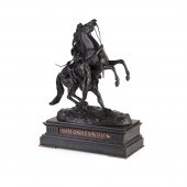 PAIR OF FRENCH BRONZE 'MARLEY'