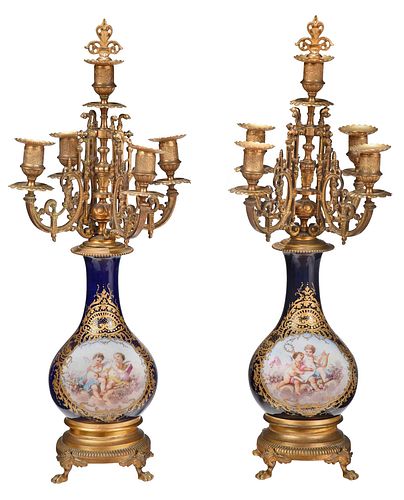 PAIR OF FRENCH BRONZE MOUNTED