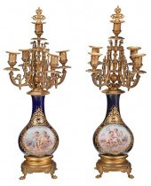 PAIR OF FRENCH BRONZE MOUNTED