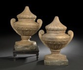 Pair of French Buff Terra Cott