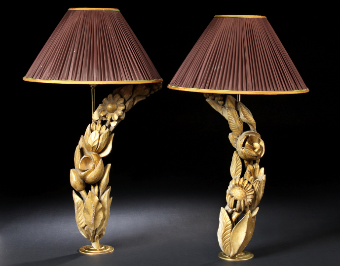 Pair of French Carved Giltwood