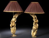 Pair of French Carved Giltwood