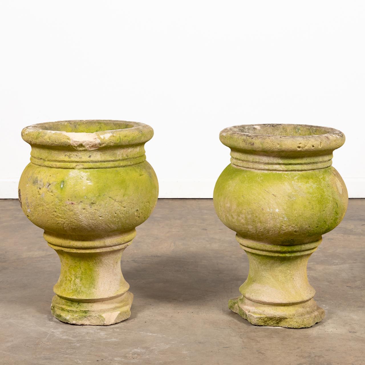 PAIR OF FRENCH CARVED STONE