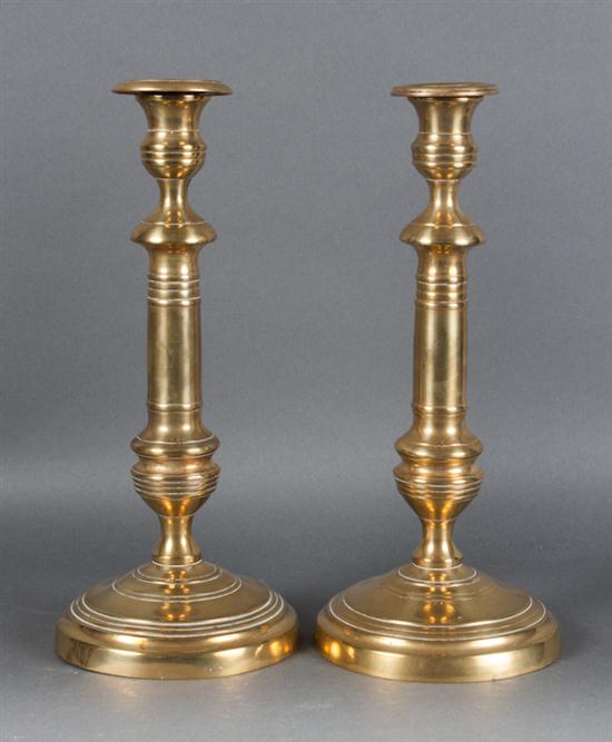 Pair of French cast brass