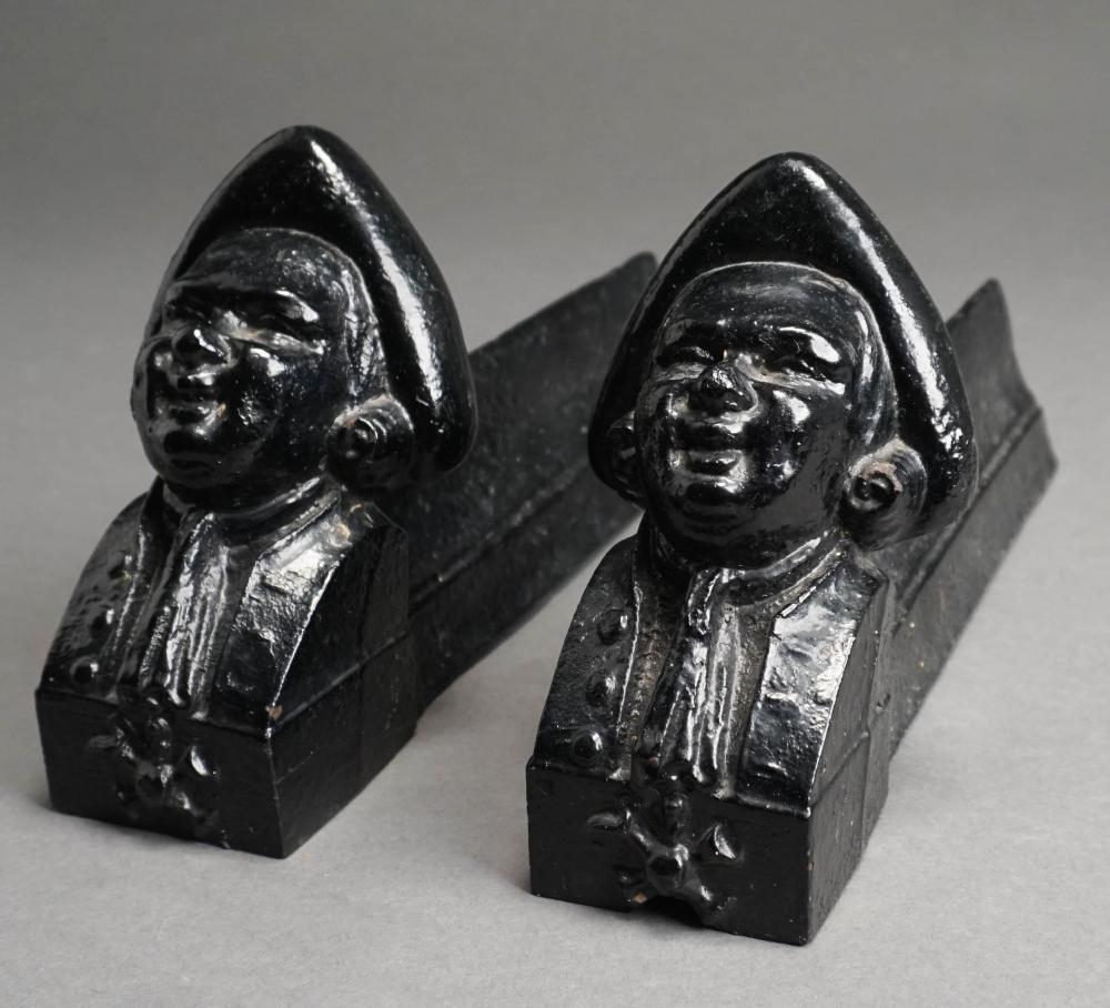 PAIR OF FRENCH CAST IRON FIGURAL