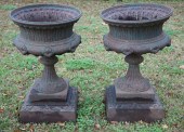 PAIR OF FRENCH CAST IRON GARDE