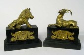 Pair of French cast iron and g