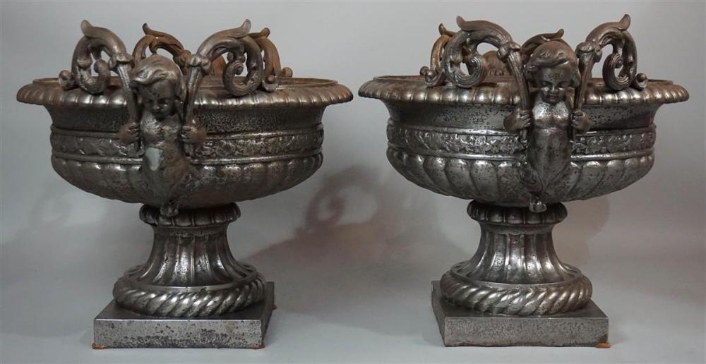 PAIR OF FRENCH CAST-IRON