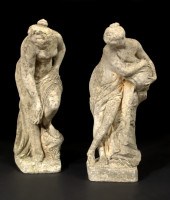 Pair of French Cast-Stone Gard