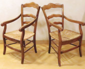 PAIR OF FRENCH COUNTRY BEECH F