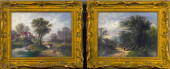 PAIR OF FRENCH COUNTRY SCENES
