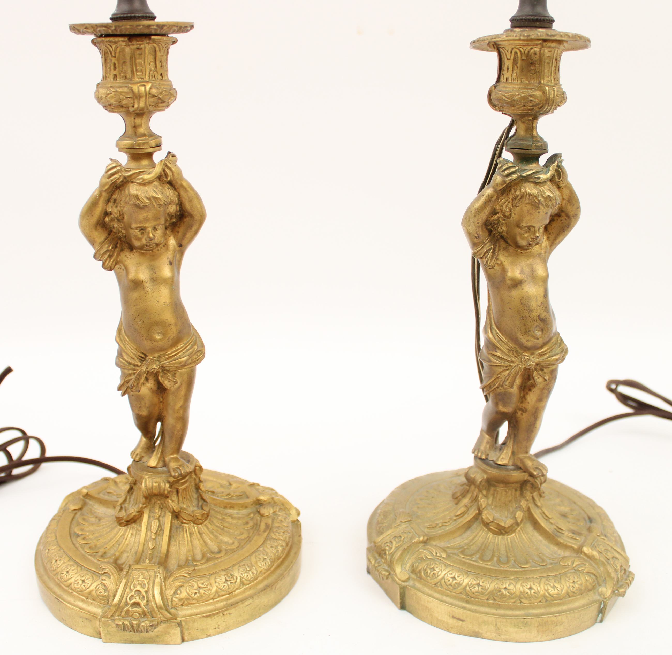 PAIR OF FRENCH DOR? BRONZE PUTTI