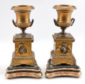 PAIR OF FRENCH EMPIRE BRONZE G