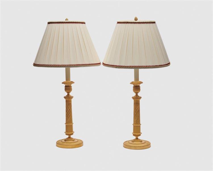 PAIR OF FRENCH EMPIRE GILT BRONZE