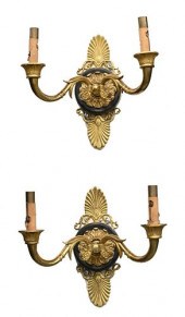 PAIR OF FRENCH EMPIRE GILT BRO