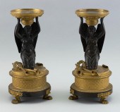PAIR OF FRENCH EMPIRE GILT-BRO