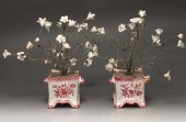 Pair of French faience diminut